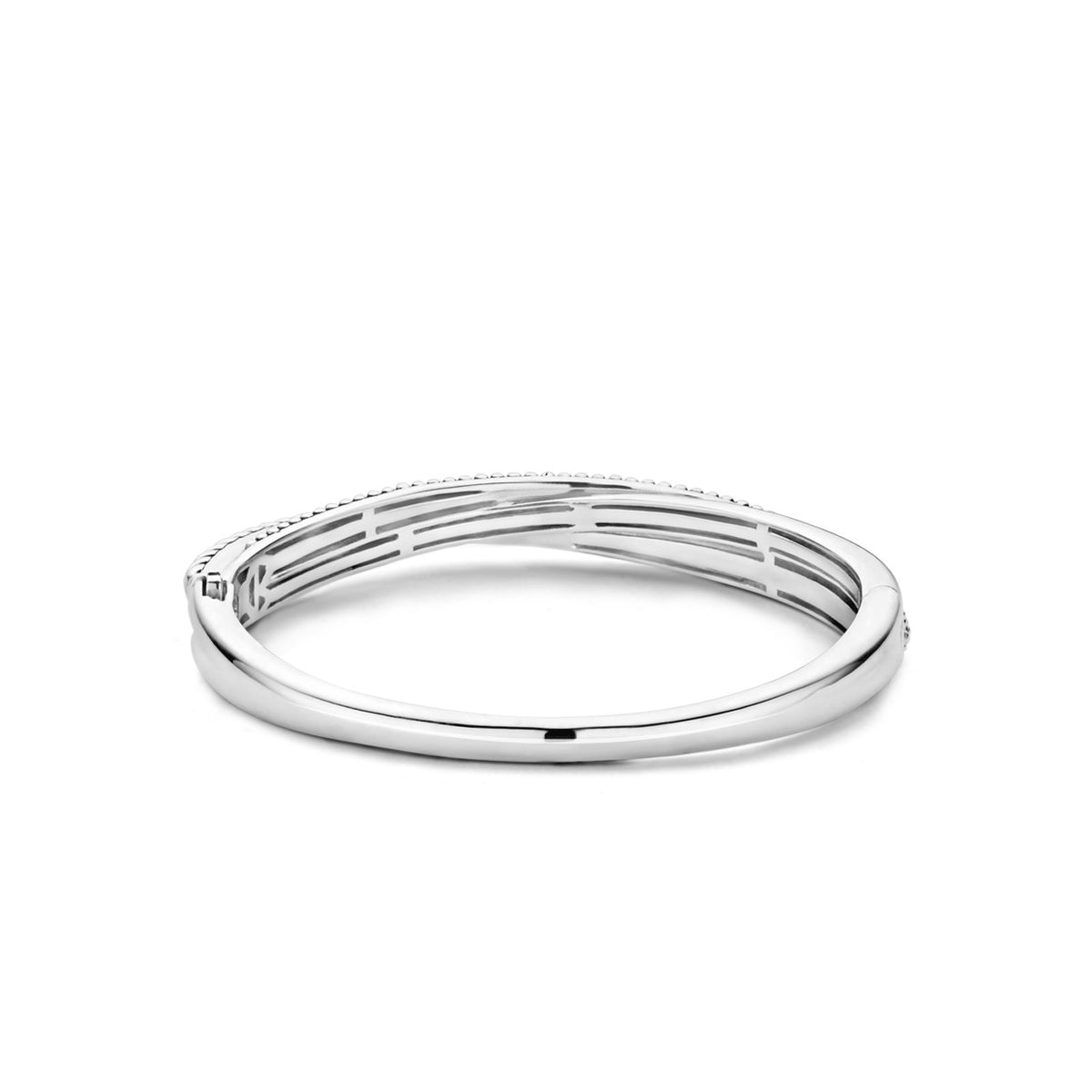 TI SENTO Sterling Silver Twisted Style Hinged Bracelet