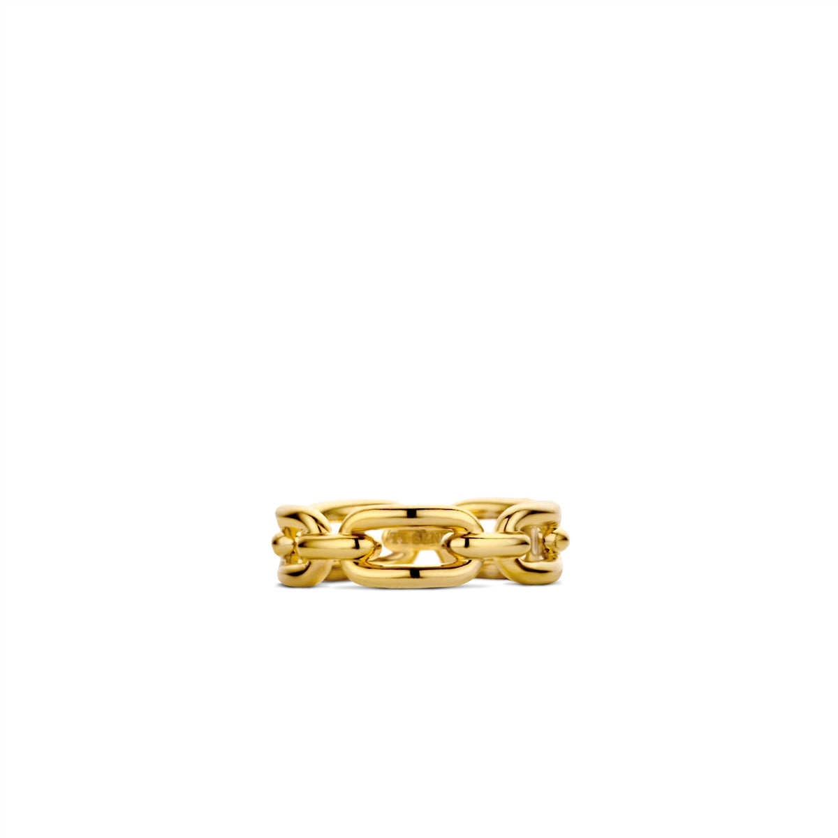 TI SENTO Sterling Silver Gold Tone Chain Link Ring