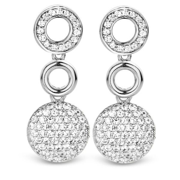 TI SENTO Sterling Silver Ear Charms with Pave Cubic Zirconia