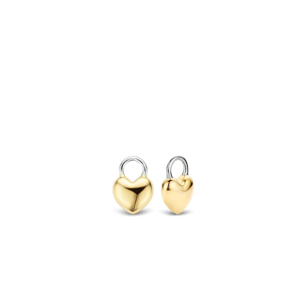 TI SENTO Sterling Silver Gold Tone Heart Ear Charms