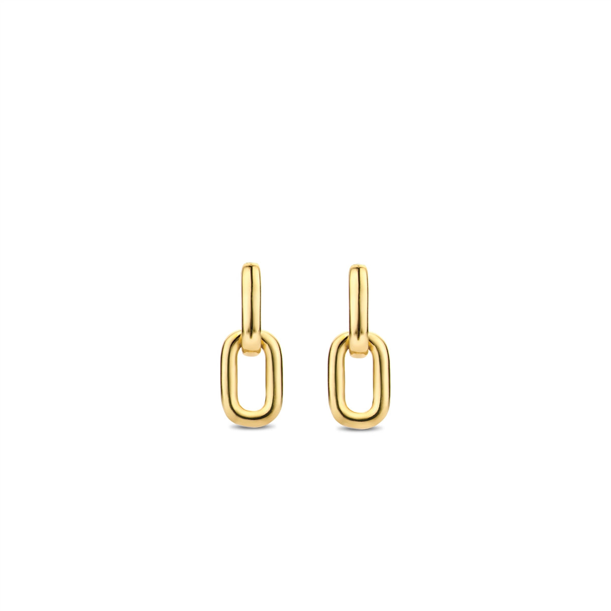 TI SENTO Sterling Silver Gold Tone Chain Link Earrings