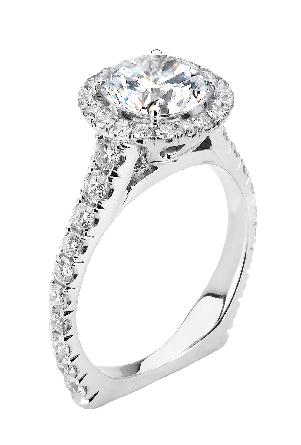 Michael M 18KWG Europa Diamond Engagement Ring Setting