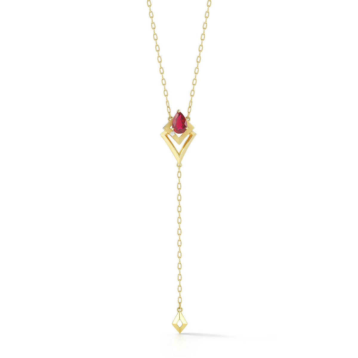 Valani 18K Yellow Gold Arris Ruby Necklace