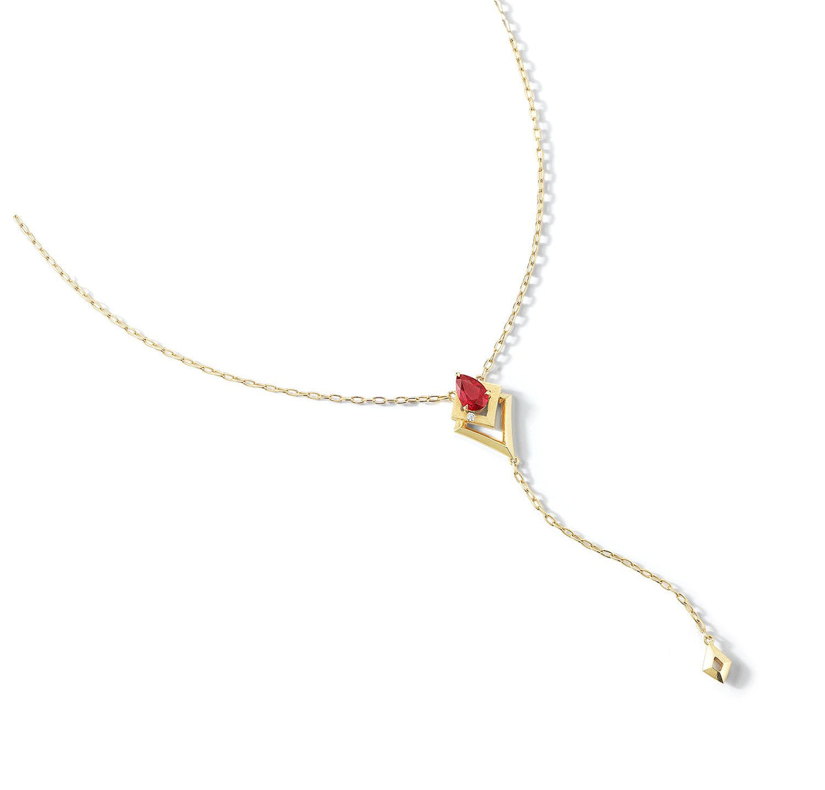 Valani 18K Yellow Gold Arris Ruby Necklace