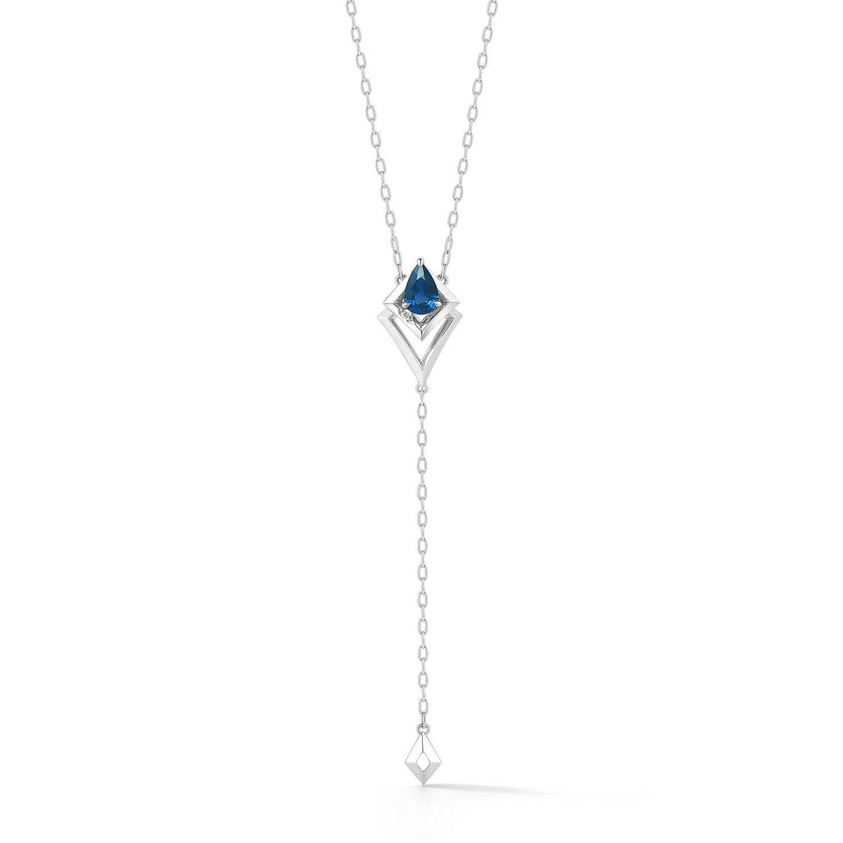 Valani 18K White Gold Arris Sapphire Necklace