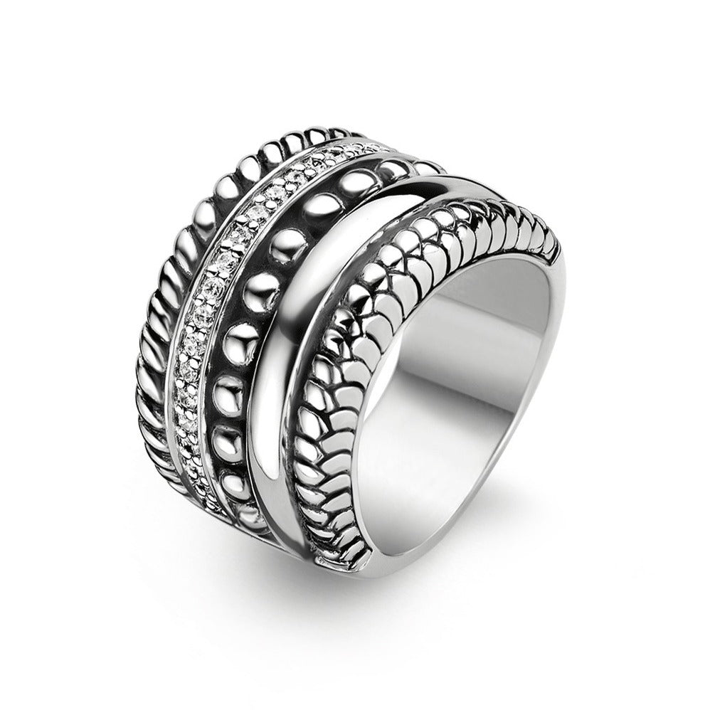 TI SENTO Sterling Silver Five Row Ring