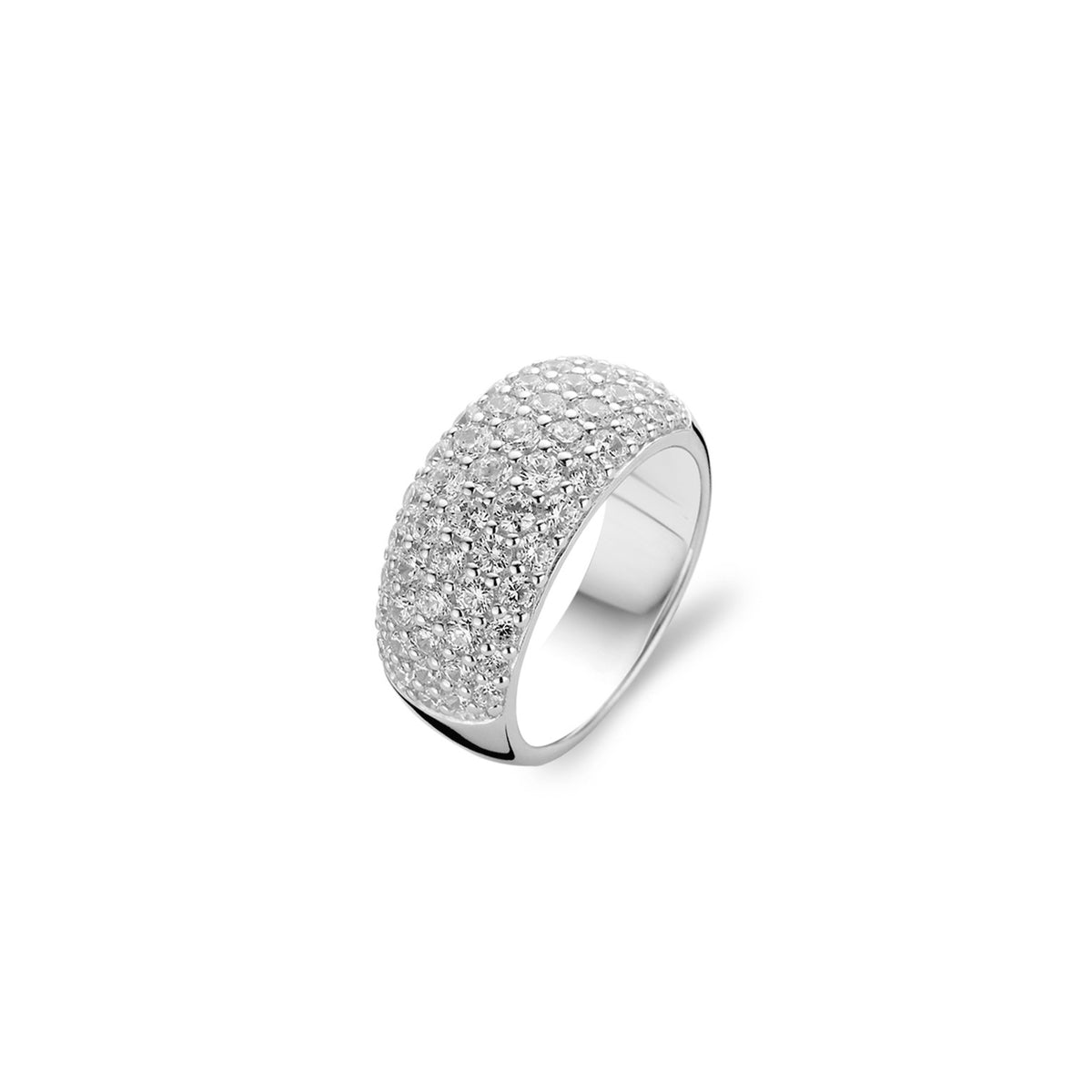 TI SENTO Five Row Pave Sterling Silver Ring