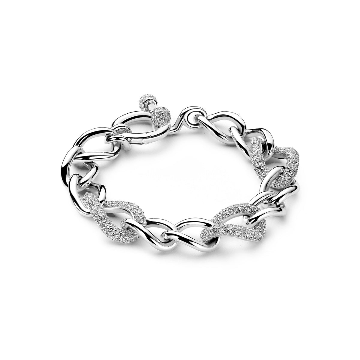 TI SENTO Sterling Silver Large Link Bracelet