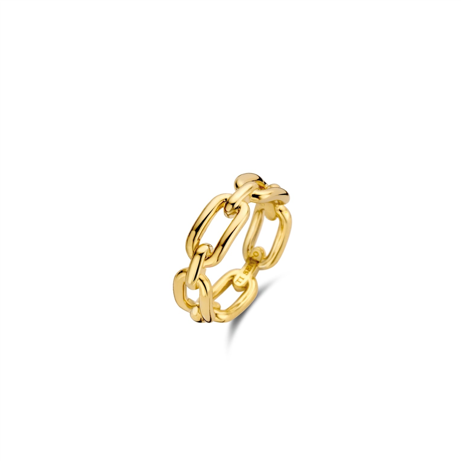 Diamond chain link ring 14k Solid Gold - Velur