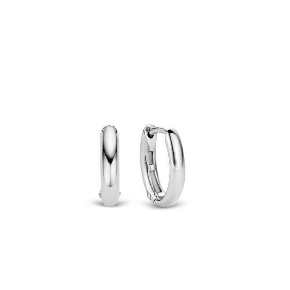TI SENTO Sterling Silver Elongated Huggie Earrings