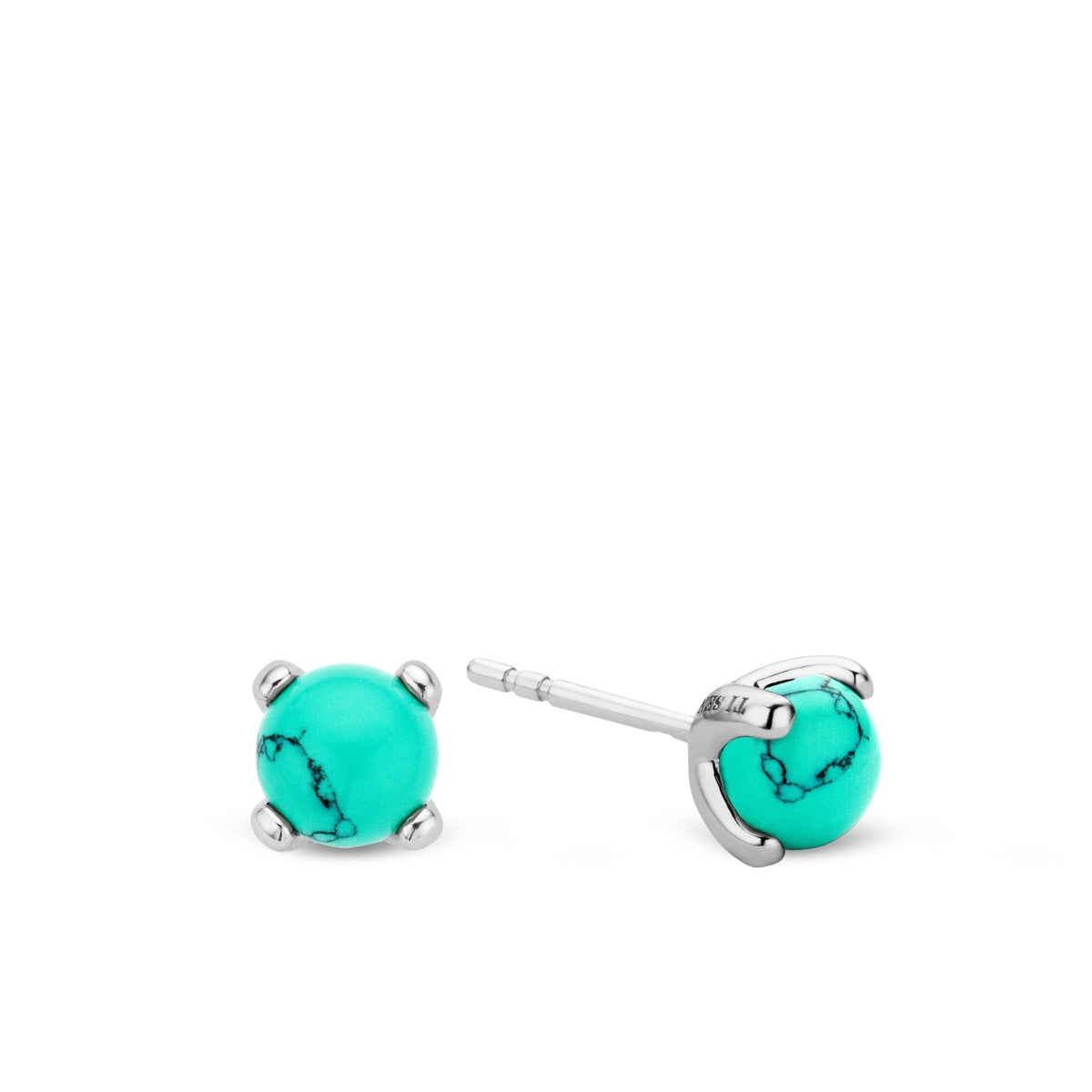 TI SENTO Sterling Silver Turquoise Colored Stud Earrings