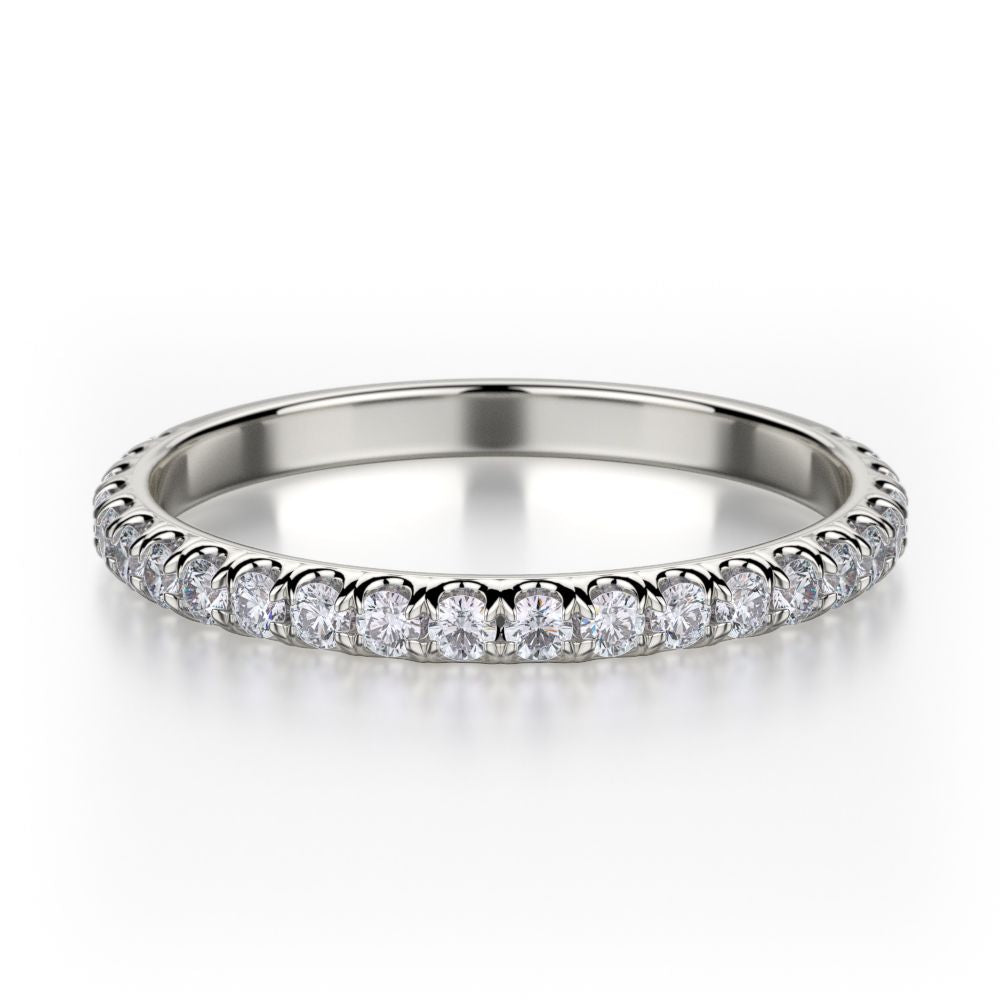 Michael M 18KWG Diamond Wedding Band