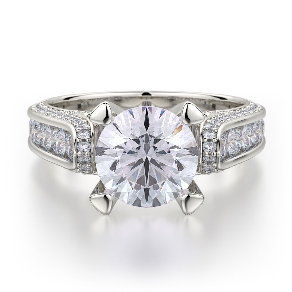 Michael M 18KWG Stella Diamond Engagement Ring Setting