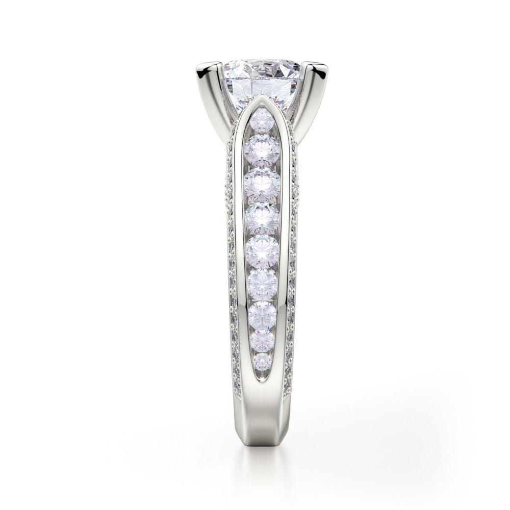 Michael M 18KWG Stella Diamond Engagement Ring Setting