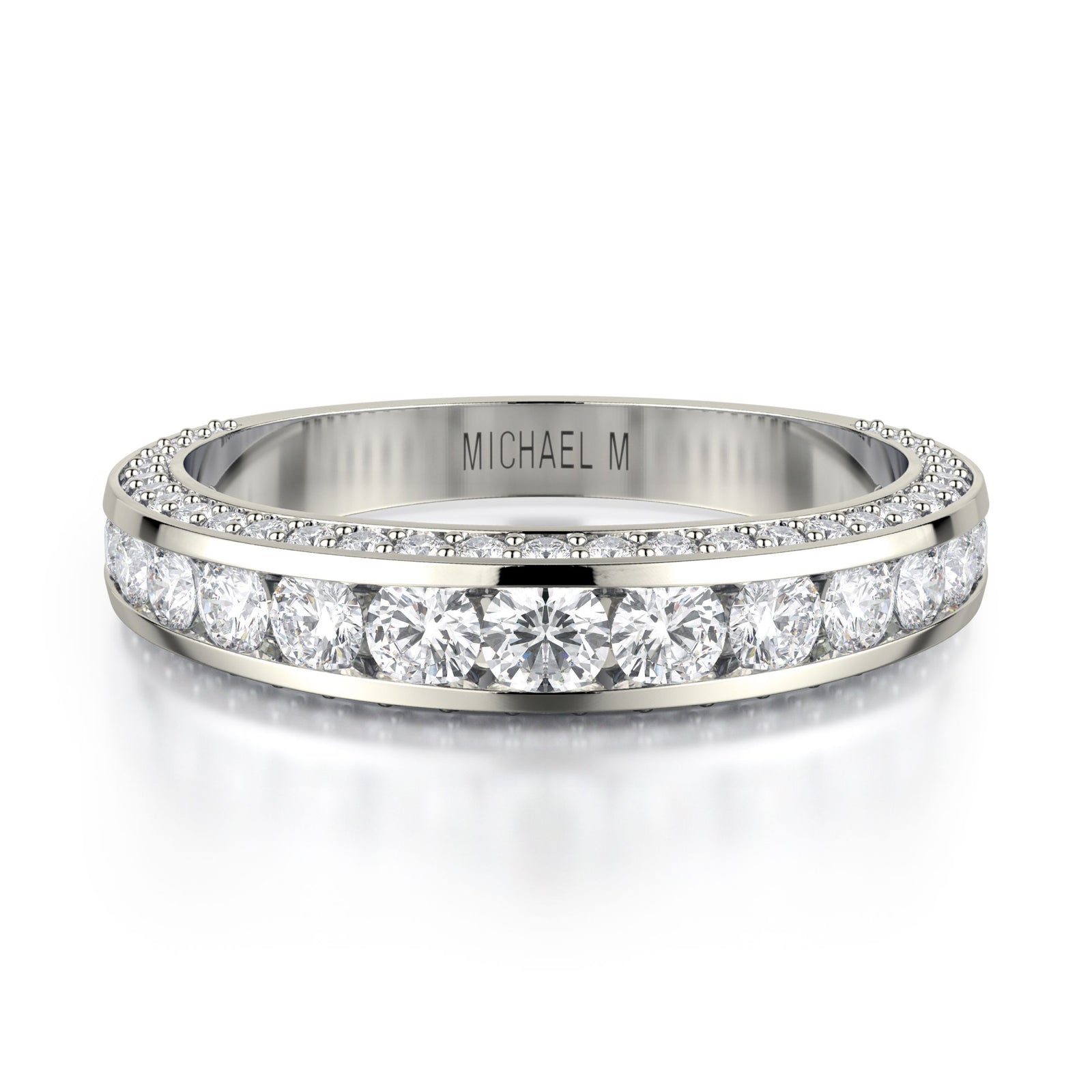 Michael M 18KWG Diamond Wedding Band