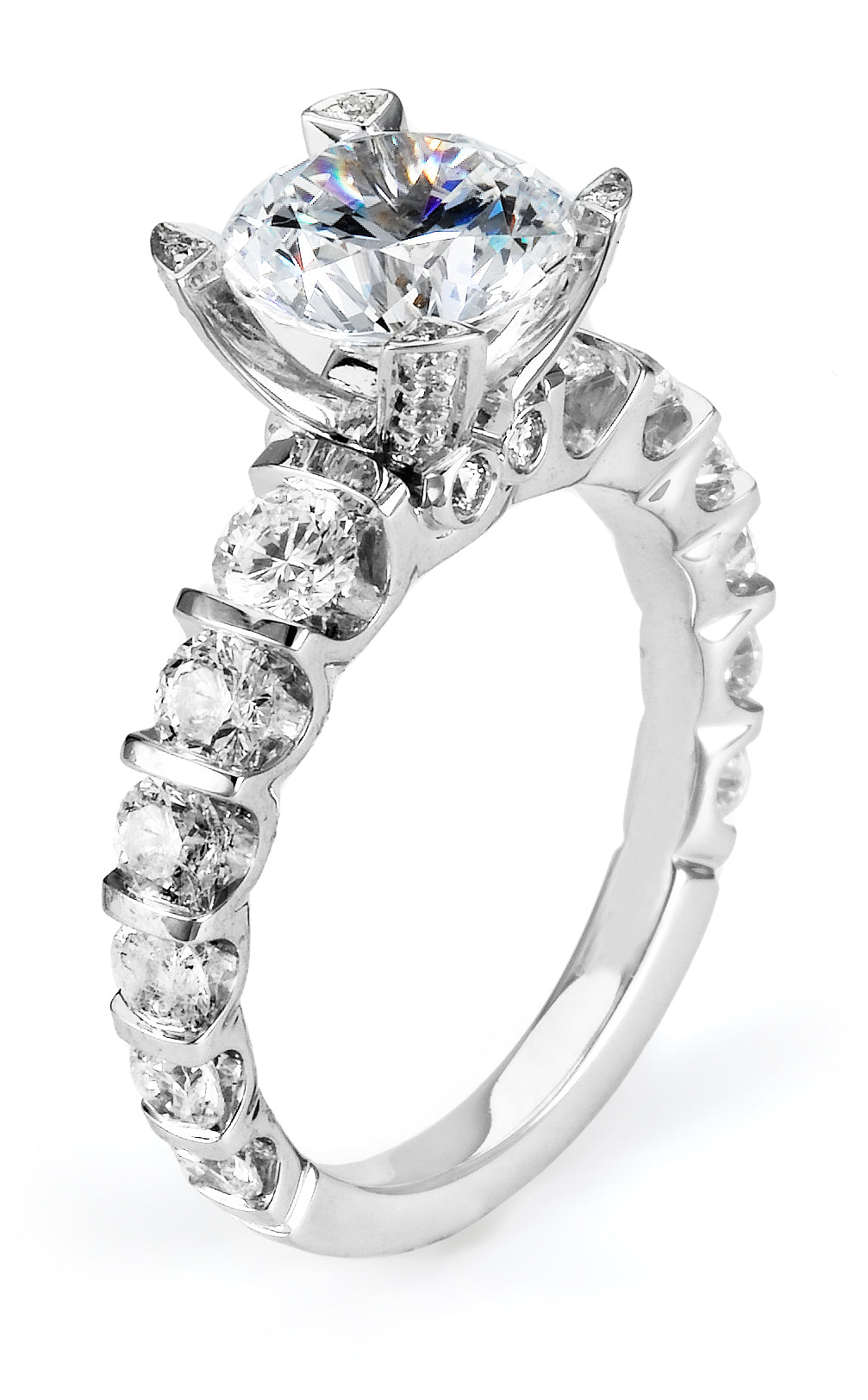 Michael M 18KWG Diamond Engagement Ring