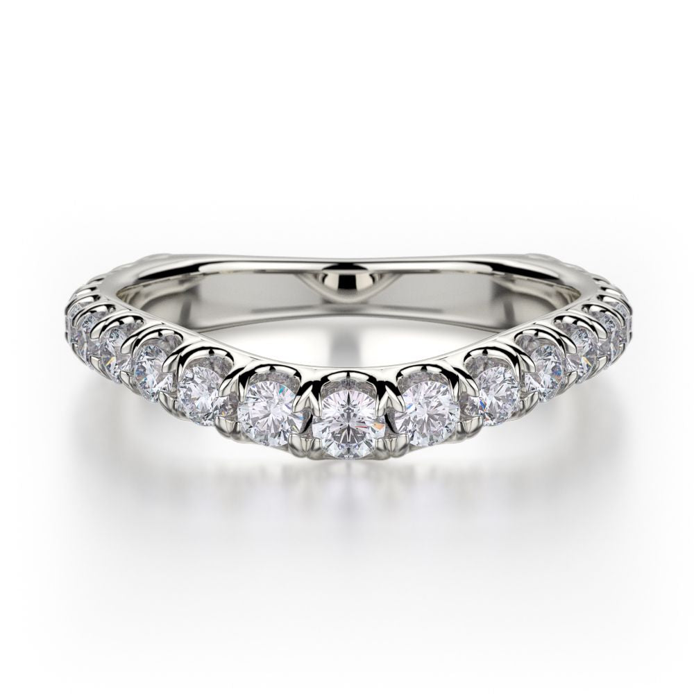 Michael M 18KWG Diamond Wedding Band
