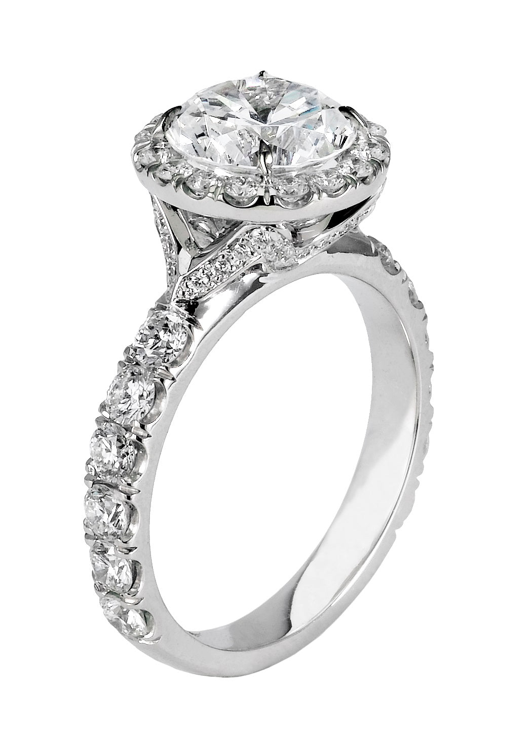 Michael M 18KWG Diamond Engagement Ring Setting