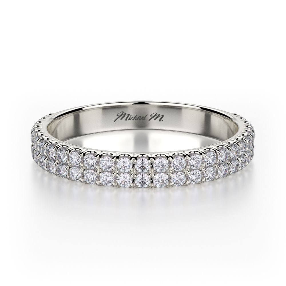 Michael M 18KWG Diamond Wedding Band