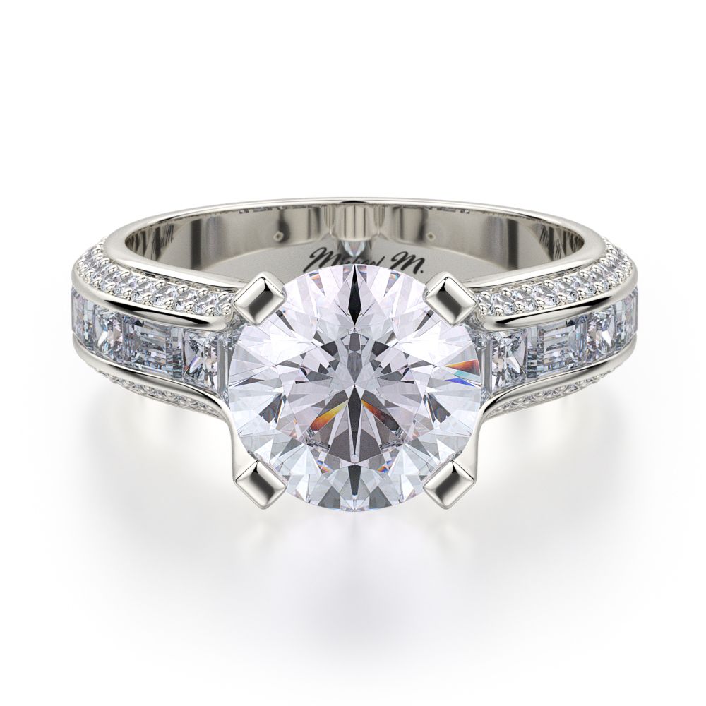 Michael M 18KWG Stella Diamond Engagement Ring Setting