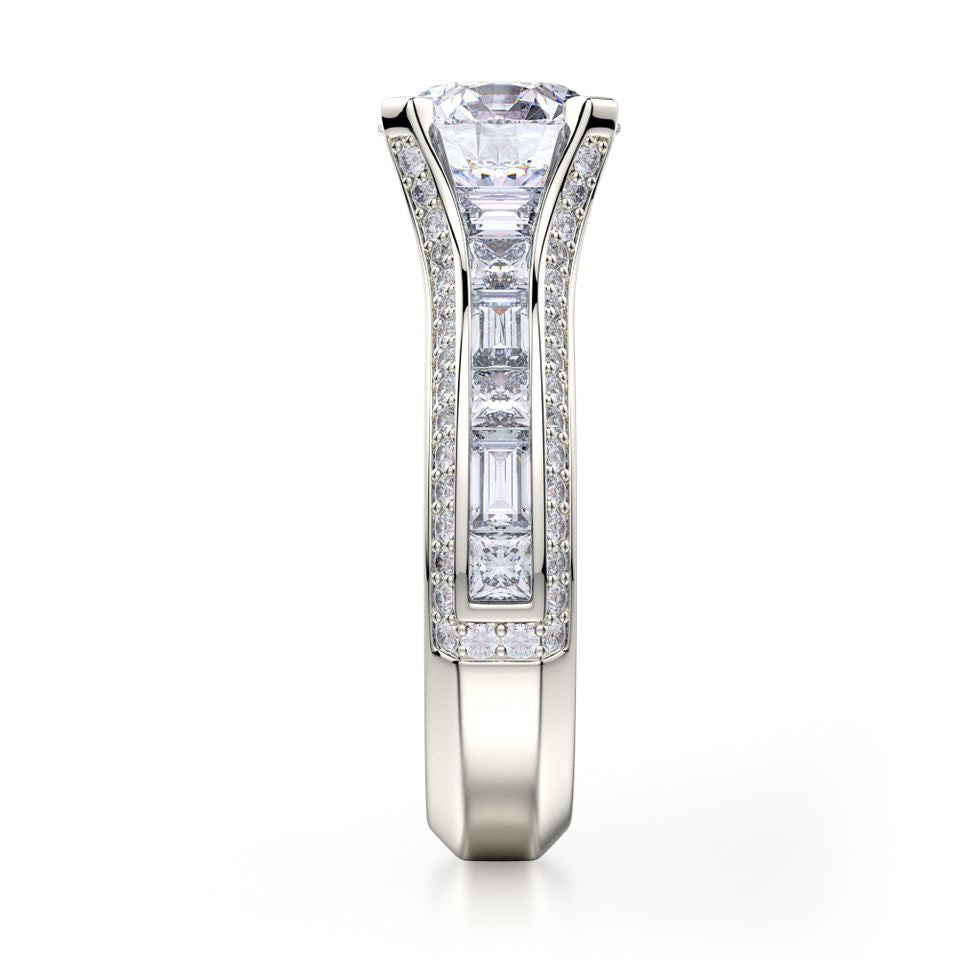 Michael M 18KWG Stella Diamond Engagement Ring Setting