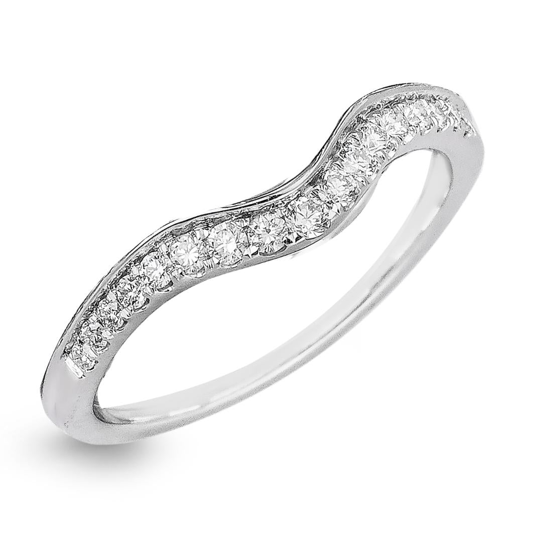 Simon G 18K White Gold Engagement Ring Set