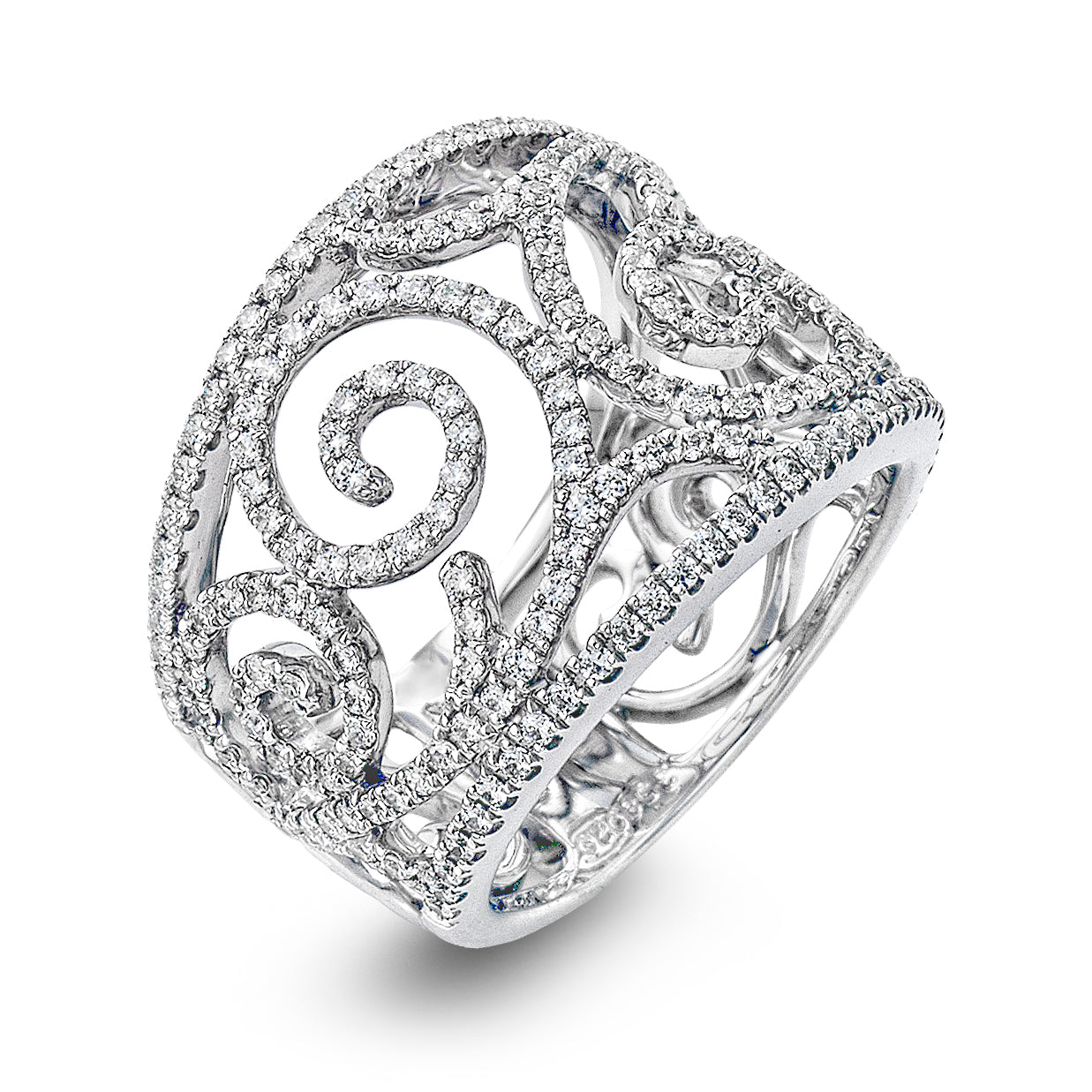 Simon G 18K Scroll Design Band