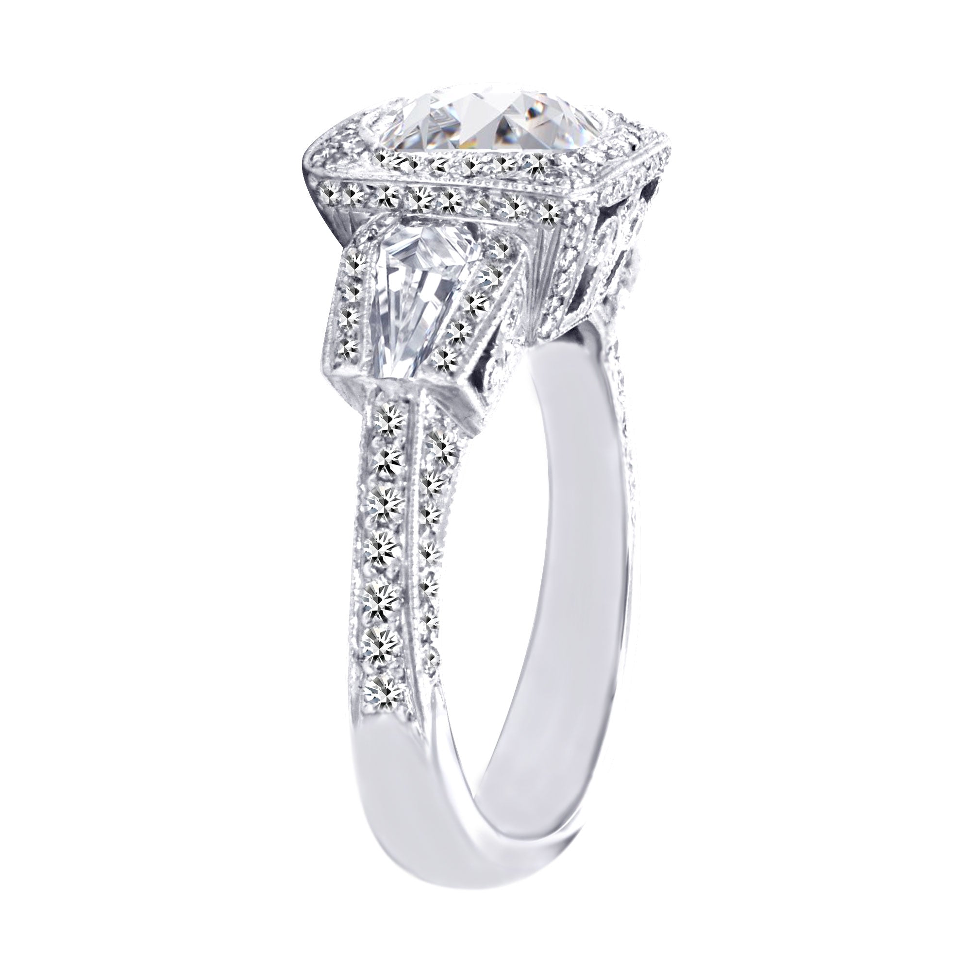 Tacori Full Bloom Round Halo Engagement Ring, Round Diamond, White Gold,  37-2RD